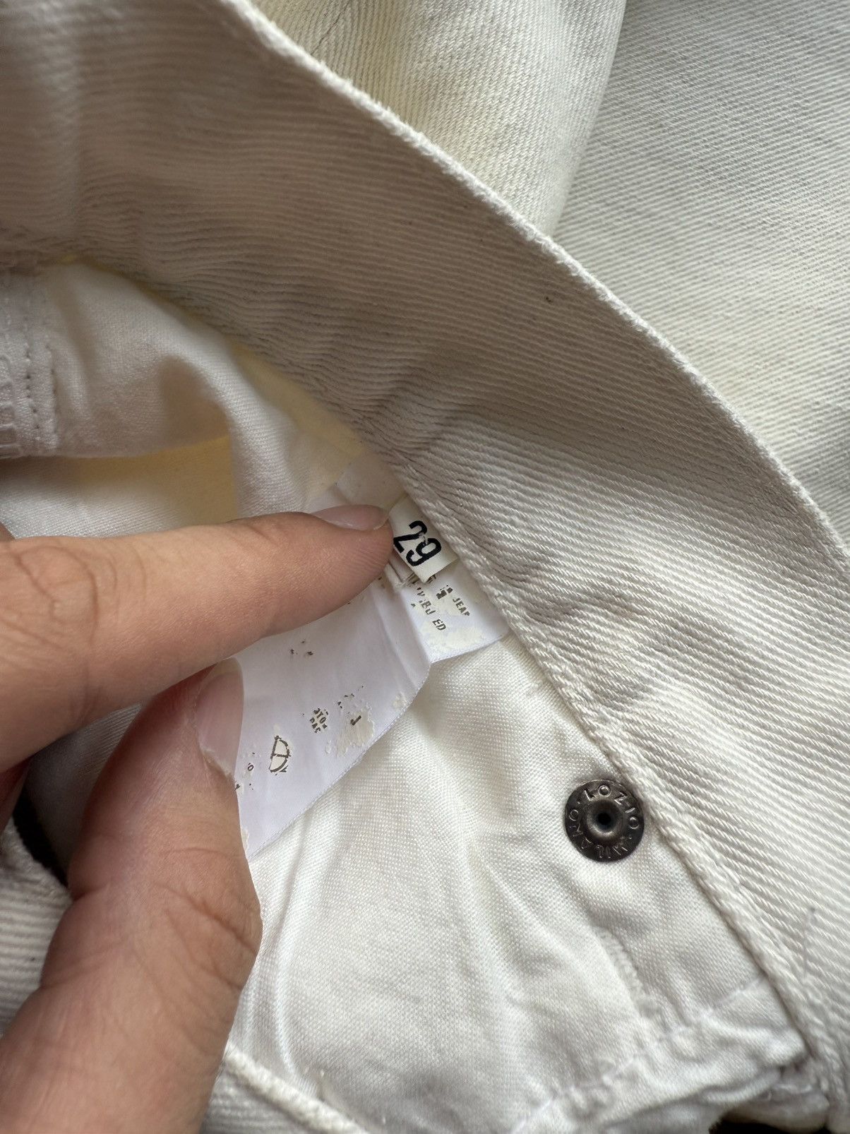 Helmut Lang 1998 Helmut Lang White Denim on Kanye Style Size US 29 - 4 Thumbnail