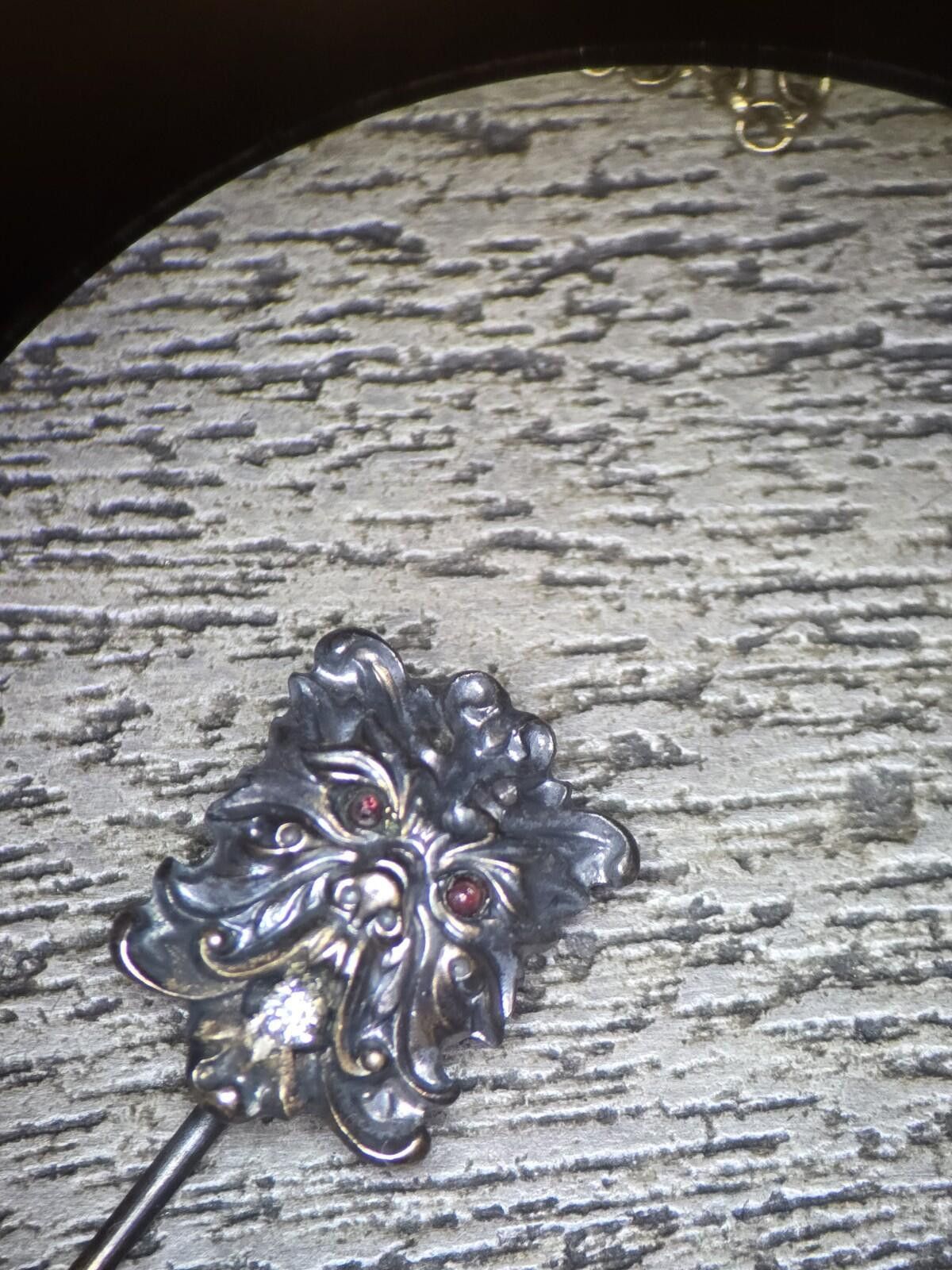 Other Antique Victorian Green Man Gargoyle Stickpin Diamond 925 Size ONE SIZE - 8 Thumbnail