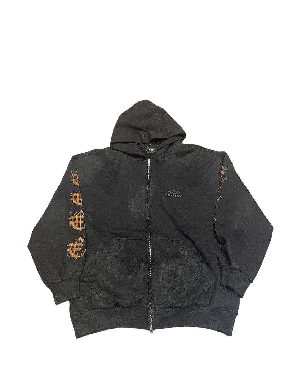 Balenciaga Balenciaga Heavy Metal Zip-Up Hoodie | Grailed