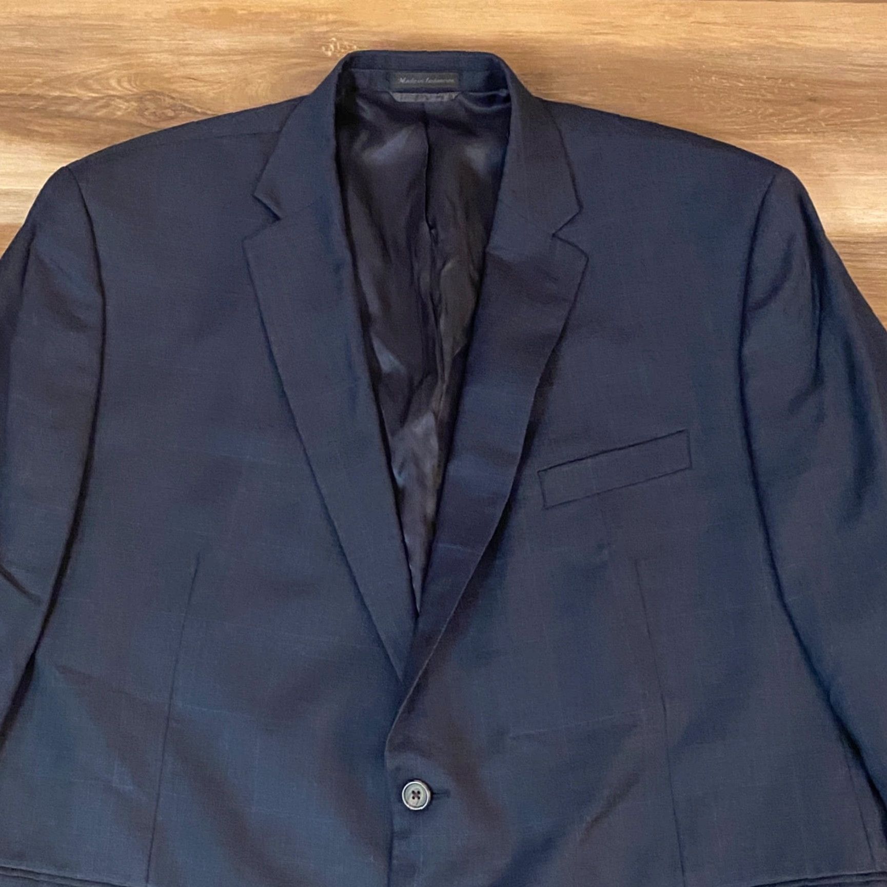 Ralph Lauren Lauren Ralph Lauren Blazer Mens 50R Gray Blue Windowpane Plaid Wool Sport Jacket Size 50R - 2 Thumbnail