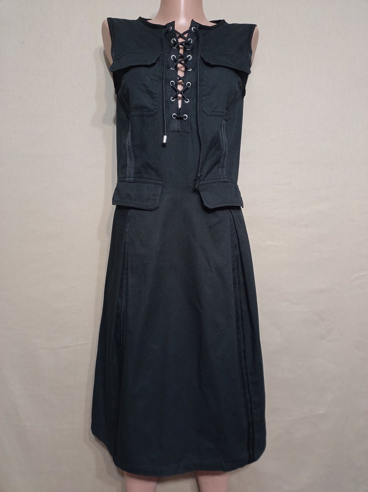 Dolce & Gabbana Designer Black Corset Dress Size 42