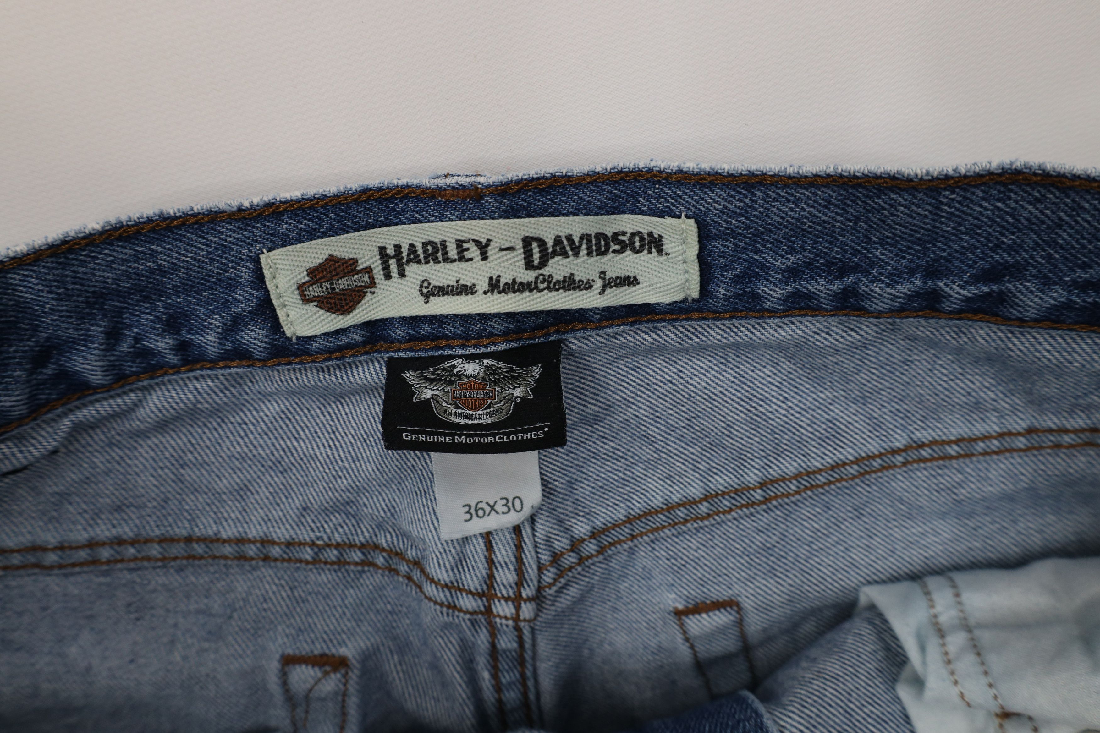 Harley Davidson Vintage 90s Y2K Harley Davidson Straight Leg Denim Jeans Size US 36 / EU 52 - 11 Thumbnail