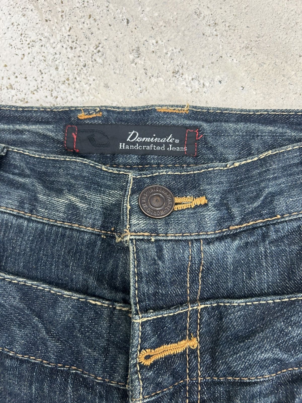 Le Grande Bleu (L.G.B.) Vintage Dominate Double Waist Jeans Clawn Marks Washed Size US 34 / EU 50 - 6 Thumbnail