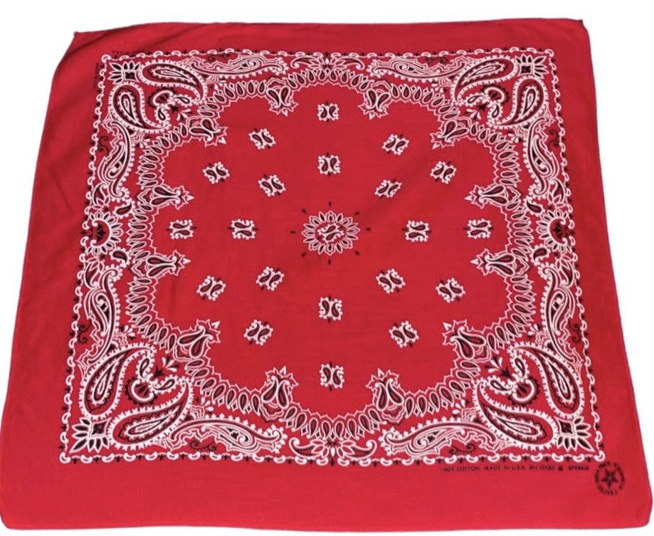 Vintage Springs Vintage 80’s Red Paisley Bandana New!! Size ONE SIZE - 3 Thumbnail