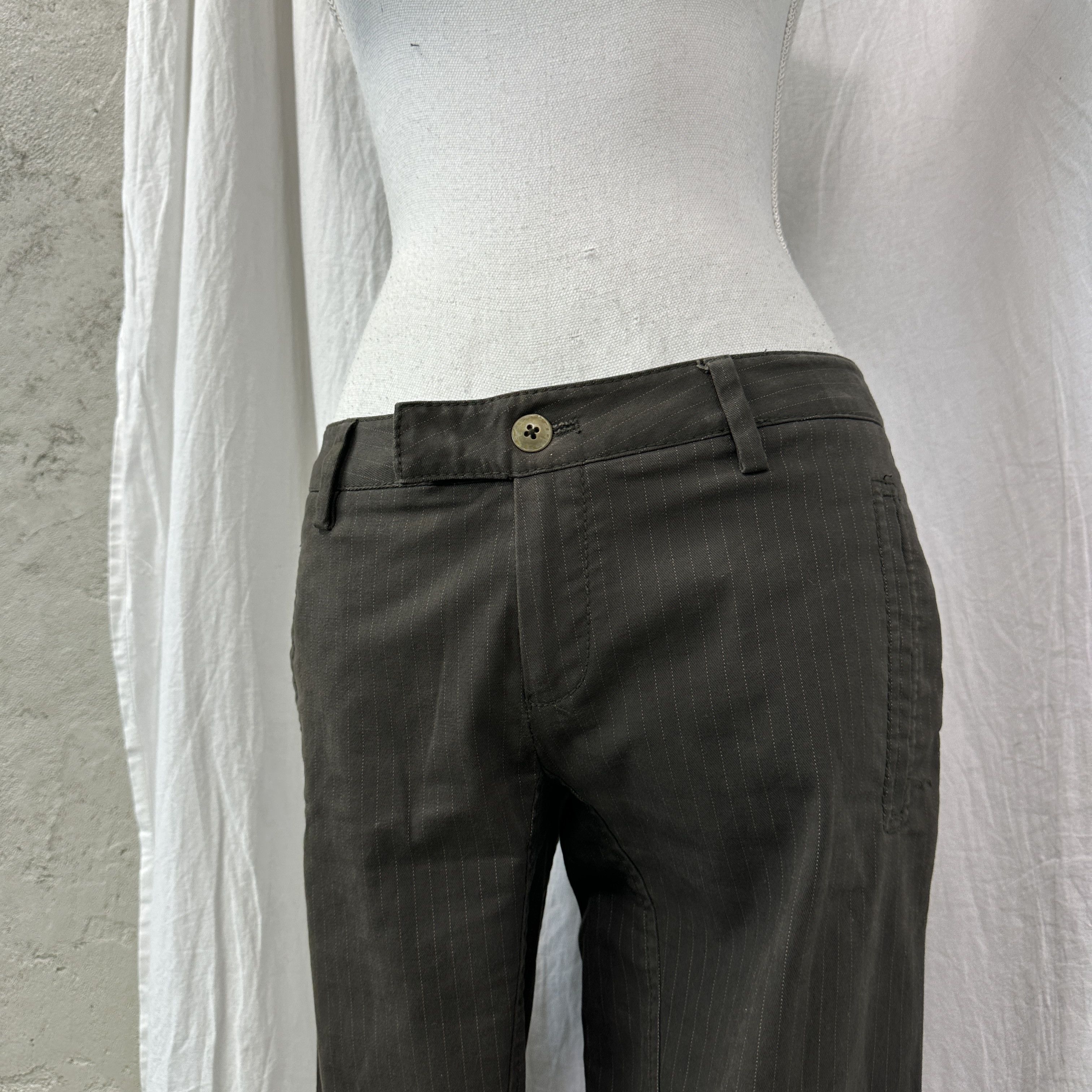 Vintage Vintage Capri Butonned Stripped Office Siren Pants Y2K Size 25" / US 0 / IT 36 - 6 Thumbnail