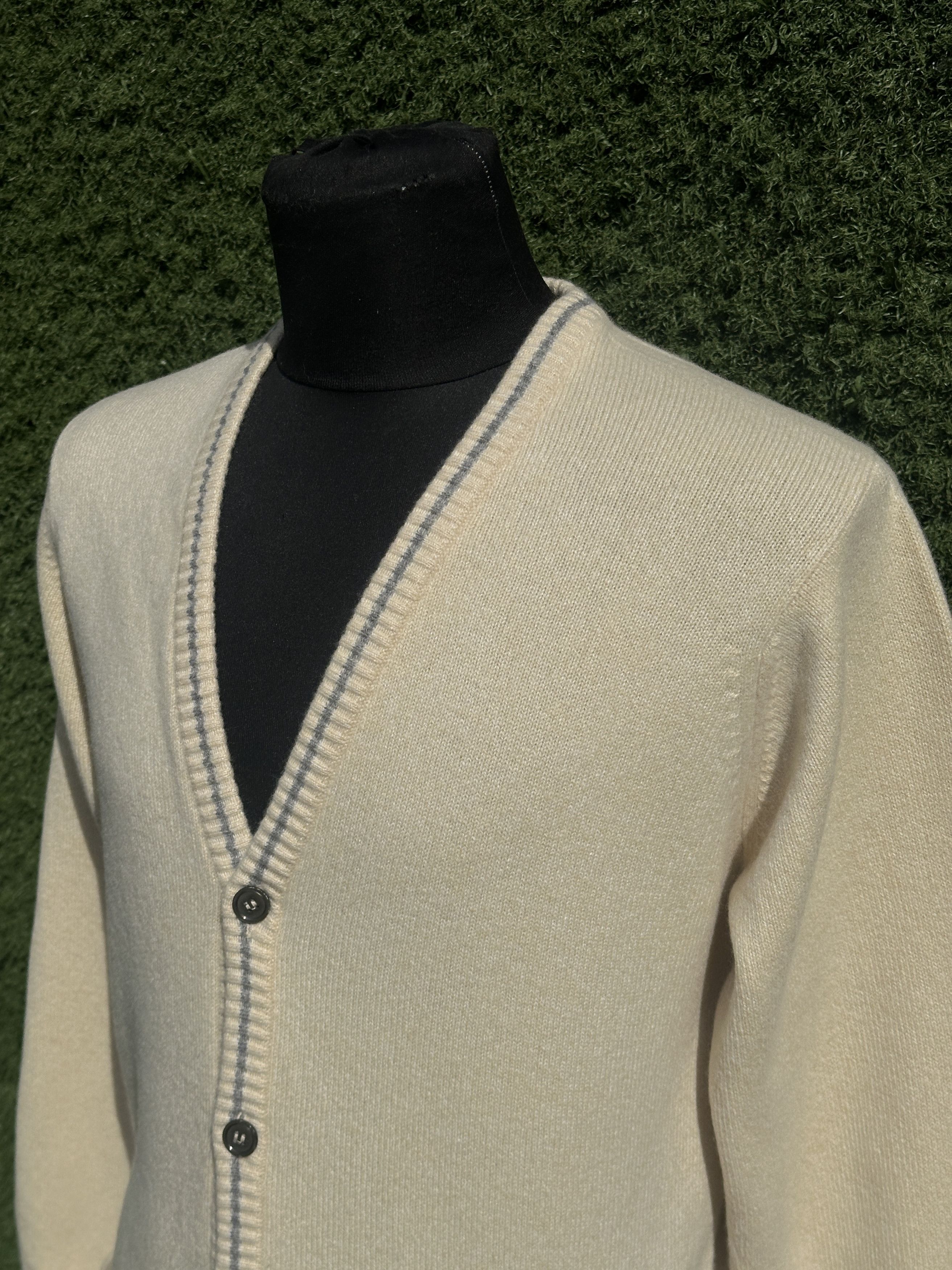 Loro Piana Knit Loro Piana 100% Cashmere Contrast Trim Cardigan 50 IT Size US M / EU 48-50 / 2 - 6 Thumbnail