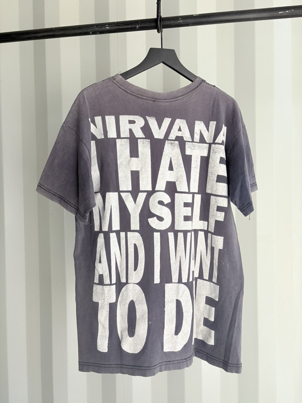 Band Tees Vintage Nirvana I hate myself Faded Distressed Shirt Size US XL / EU 56 / 4 - 1 Thumbnail