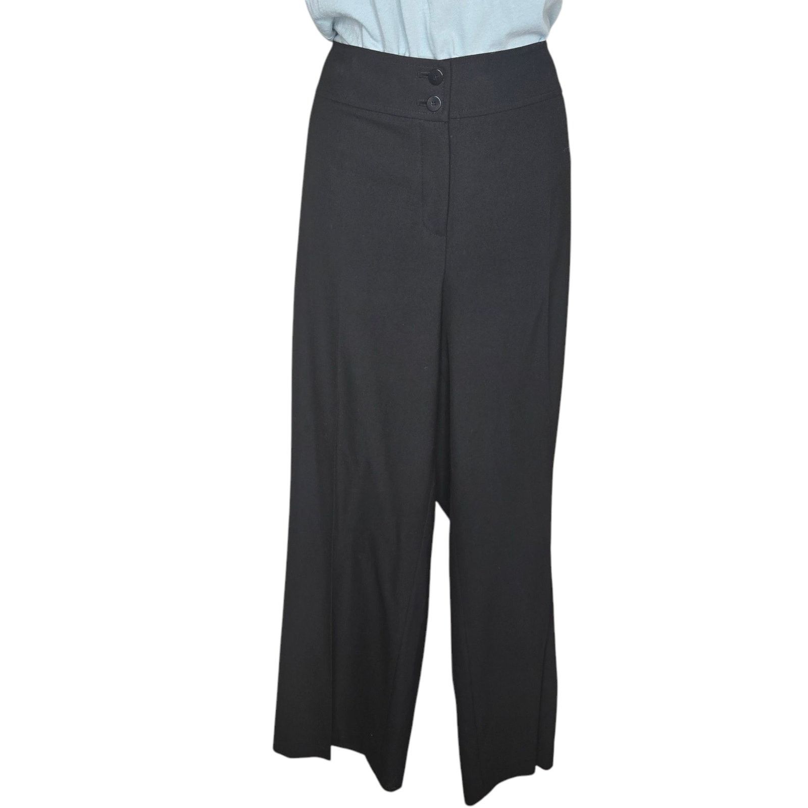 Other Talbots Womens Dress Pants 18 Black Stretch Flat Front Size 40" / US 18 - 1 Thumbnail