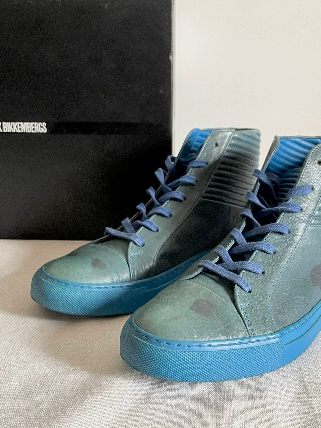 Dirk Bikkembergs Dirk Bikkembergs Emerald Green Distressed Sneaker 40 Size US 7 / EU 40 - 4 Thumbnail