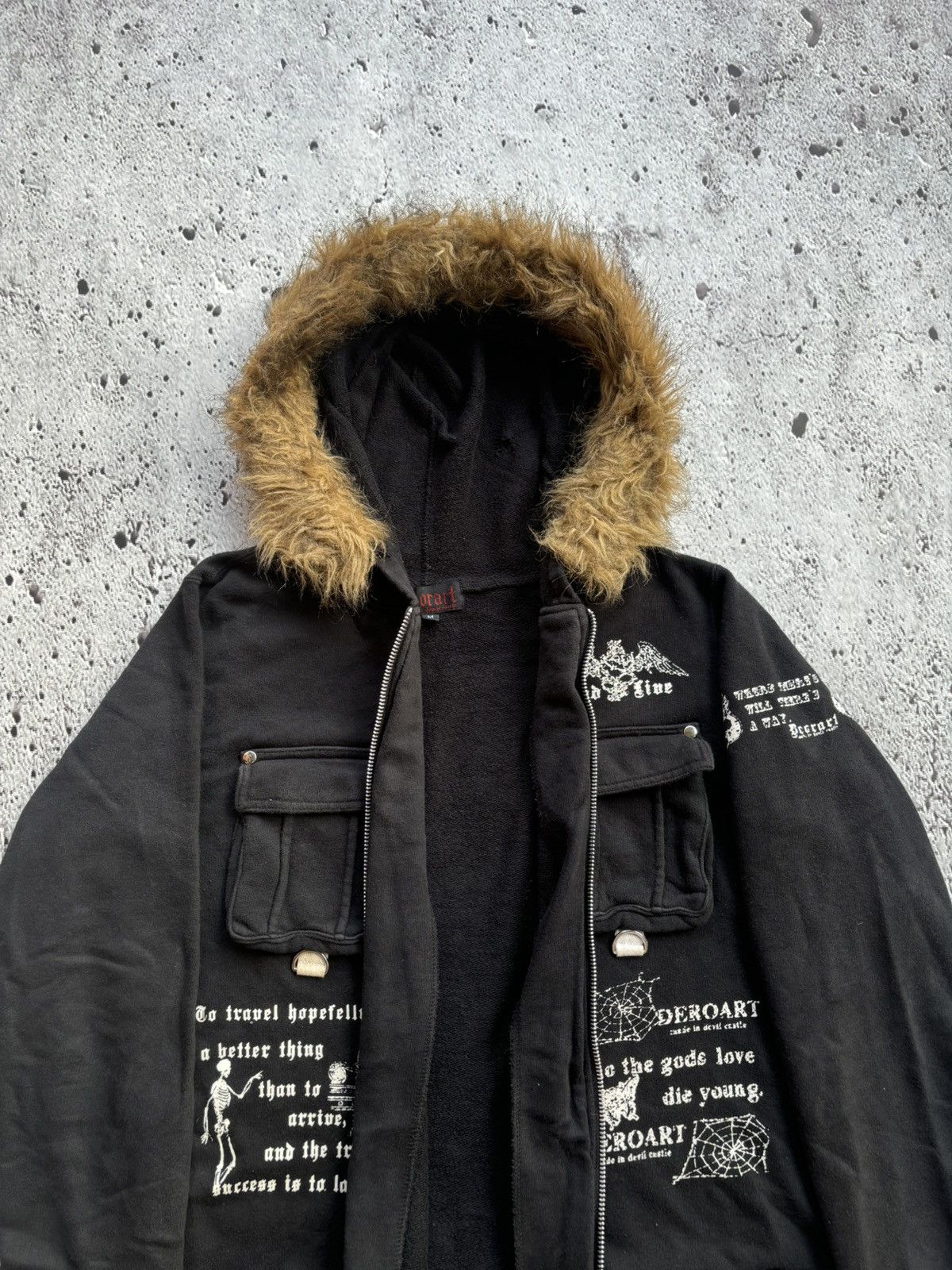 If Six Was Nine Y2k Deorat poem lgb punk style Fur hoodie Size US M / EU 48-50 / 2 - 5 Thumbnail