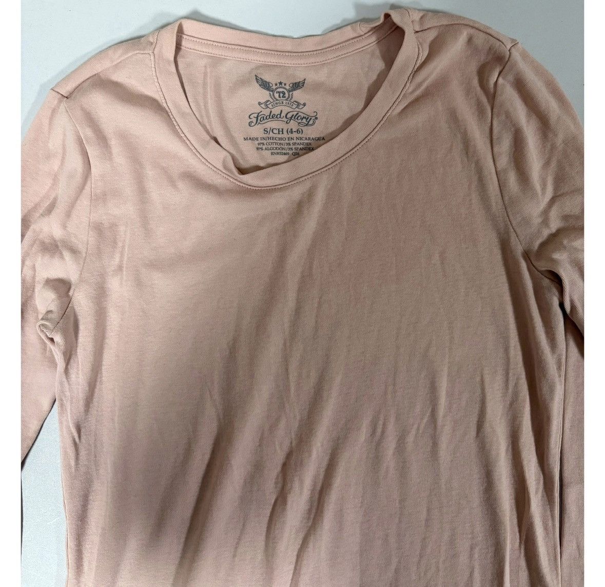 Faded Glory Faded Glory Pink Pastel Crewneck T-Shirt Top Tee Size S 🎀✨ Size S / US 4 / IT 40 - 3 Thumbnail