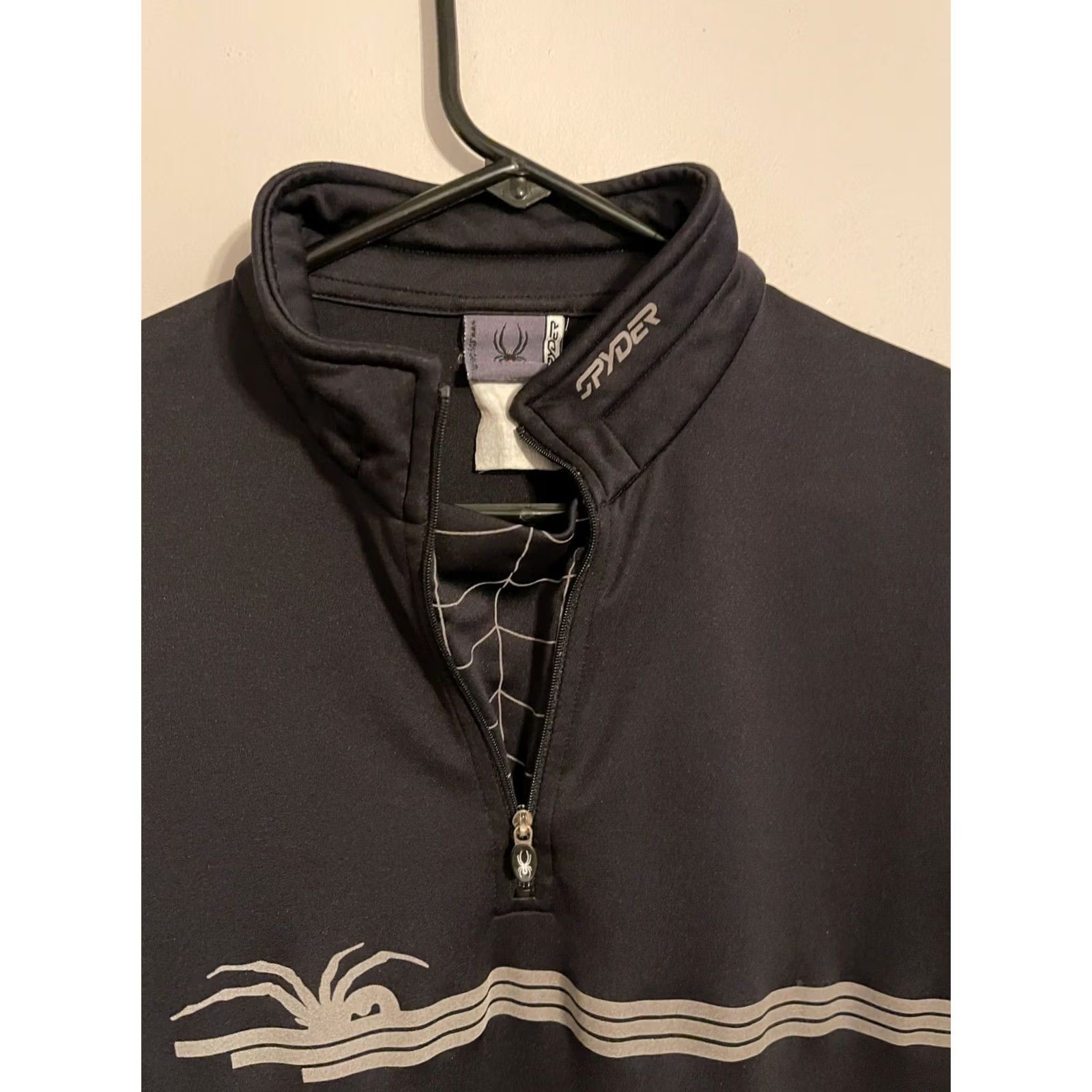 Spyder Spyder Ski Pullover Jacket 1/4 Quarter Zip Black Lightweight Men's Small S Size US S / EU 44-46 / 1 - 2 Thumbnail