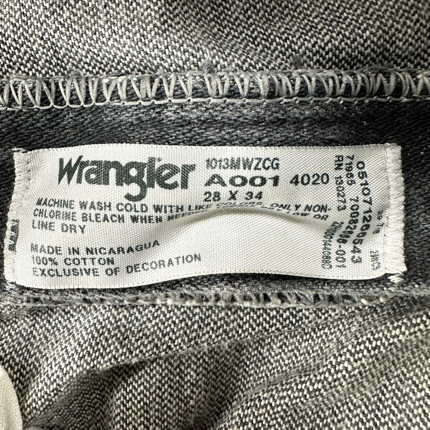 Wrangler VINTAGE Wrangler Jeans Mens 28x34 Grey Cowboy Cut Regular Fit Light Wash Denim 13MWZ 90s Cowboy Mens Jeans Regular Blue Cotton 5-Pocket Size US 28 / EU 44 - 4 Thumbnail