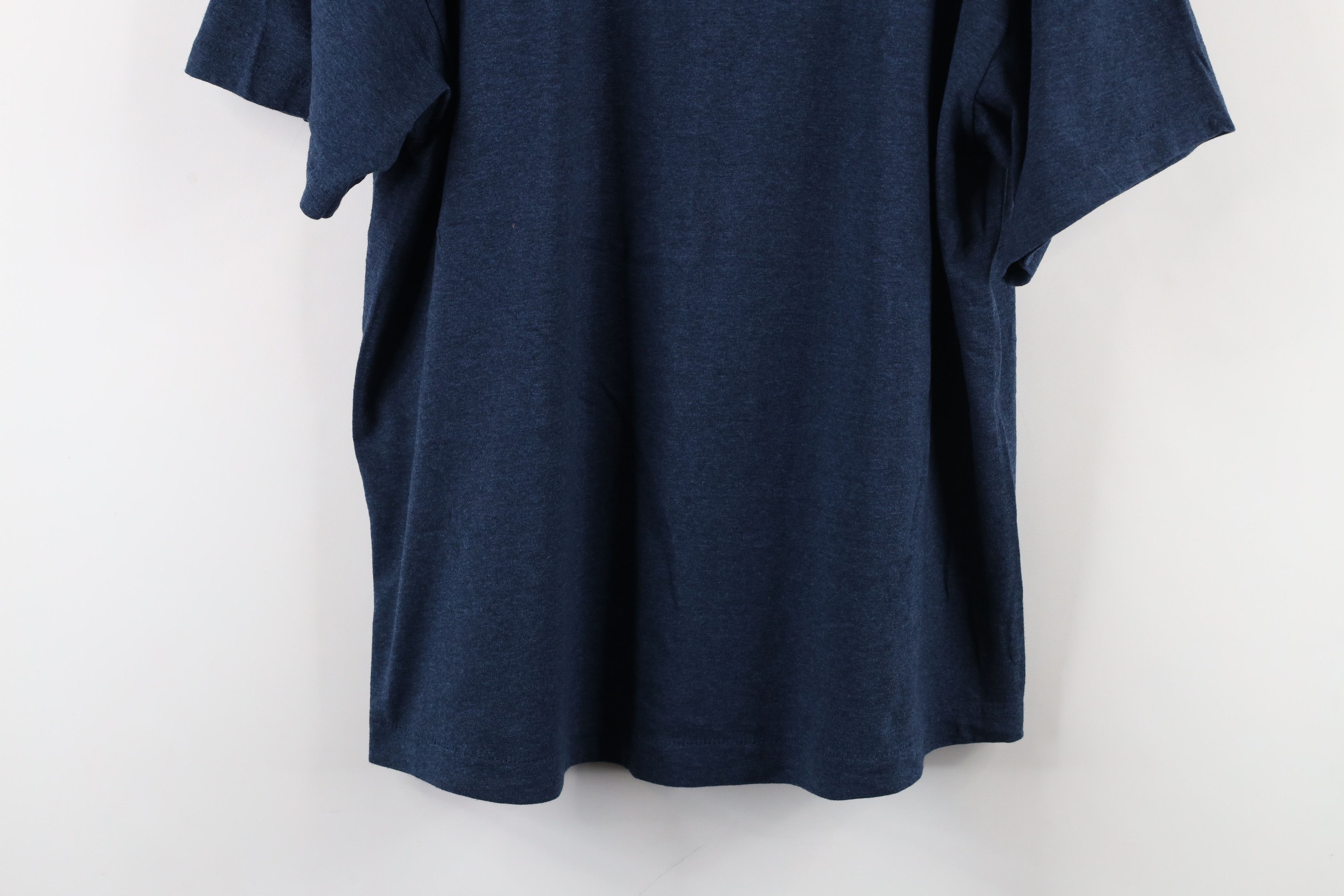 Vintage Vintage 90s Streetwear Blank Short Sleeve T-Shirt Blue USA Size US L / EU 52-54 / 3 - 3 Thumbnail