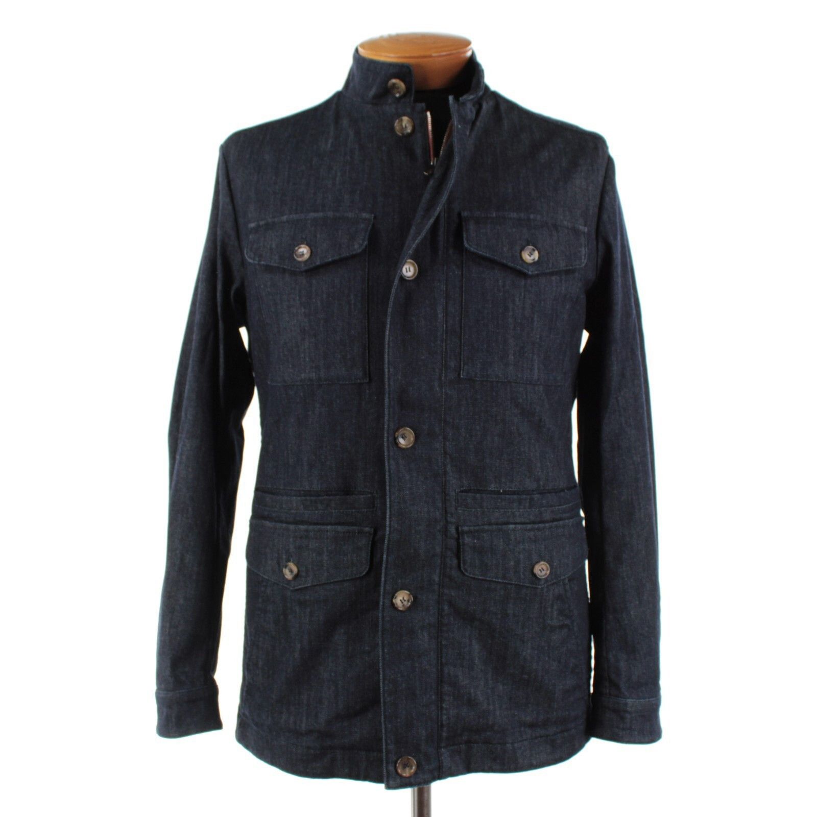 Luciano Barbera Luciano Barbera Jacket Size M US In Blue Cotton Blend Size US M / EU 48-50 / 2 - 1 Thumbnail