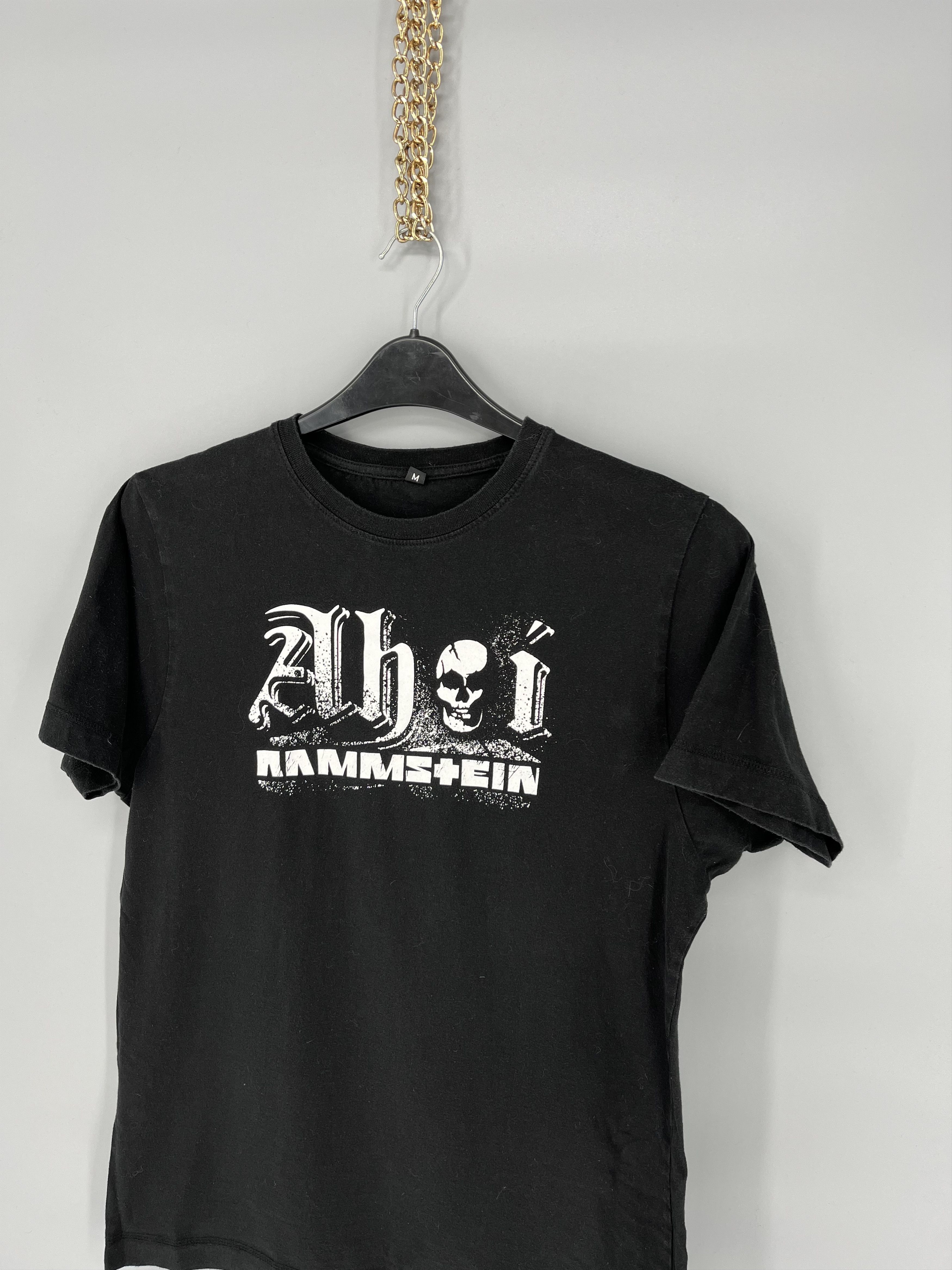Band Tees Vintage Y2K Rammstein Face Horror Print Band Rock Streetwear Size US M / EU 48-50 / 2 - 4 Thumbnail