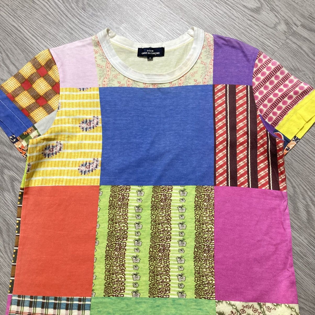 Japanese Brand 🇯🇵Vintage Tricot Comme Des Garcons Multi Pattern Tee Designer Size US XS / EU 42 / 0 - 2 Thumbnail