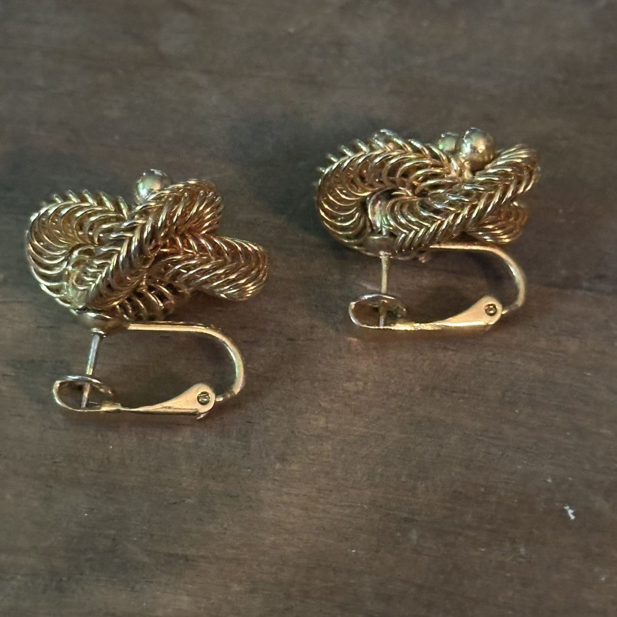 Vintage Vintage gold tone coiled knot earrings Size ONE SIZE - 3 Thumbnail