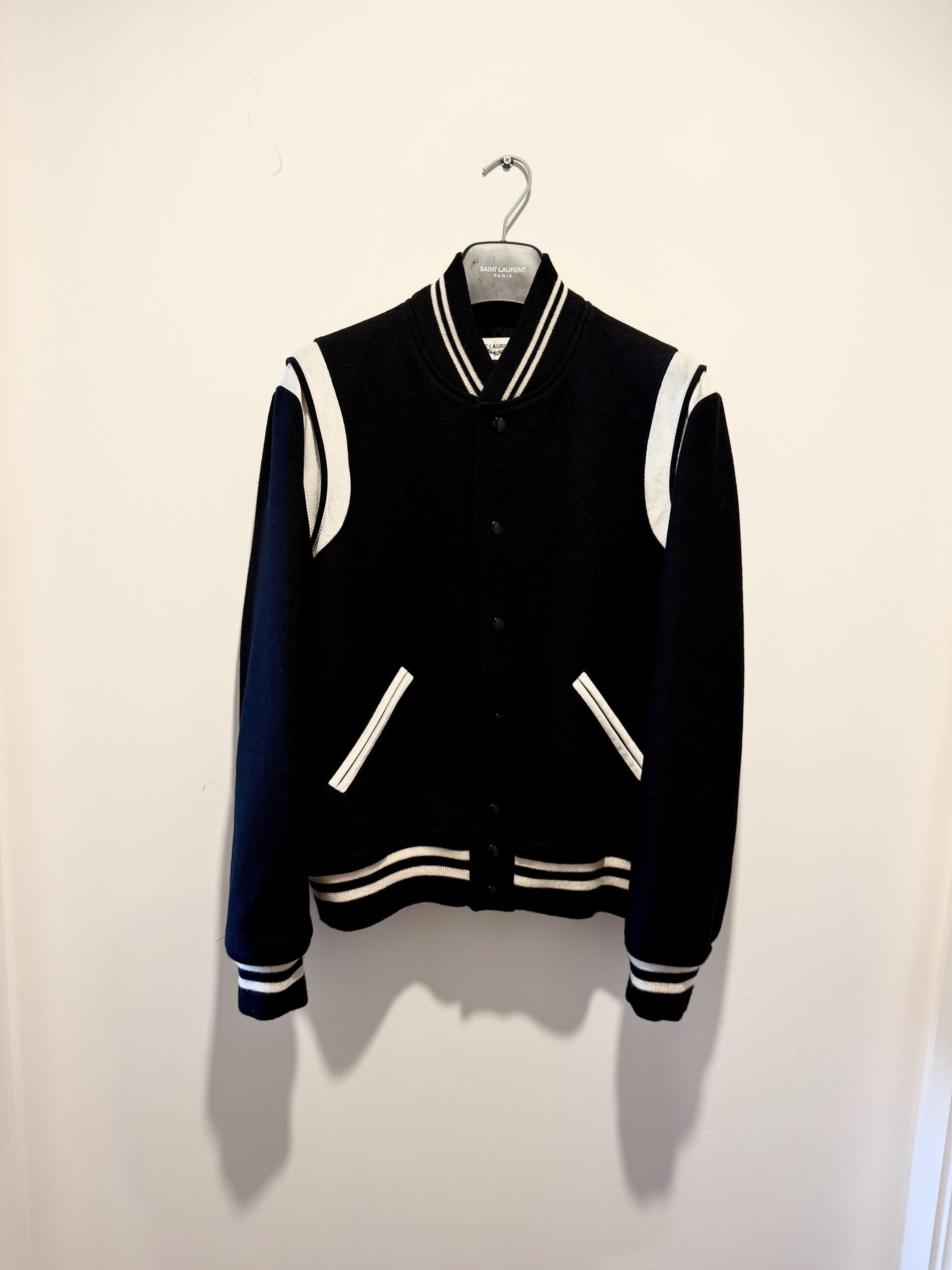 Saint Laurent Paris Saint Laurent Teddy Jacket – BRAND NEW - Black / Ivory 52 Size US L / EU 52-54 / 3 - 1 Thumbnail