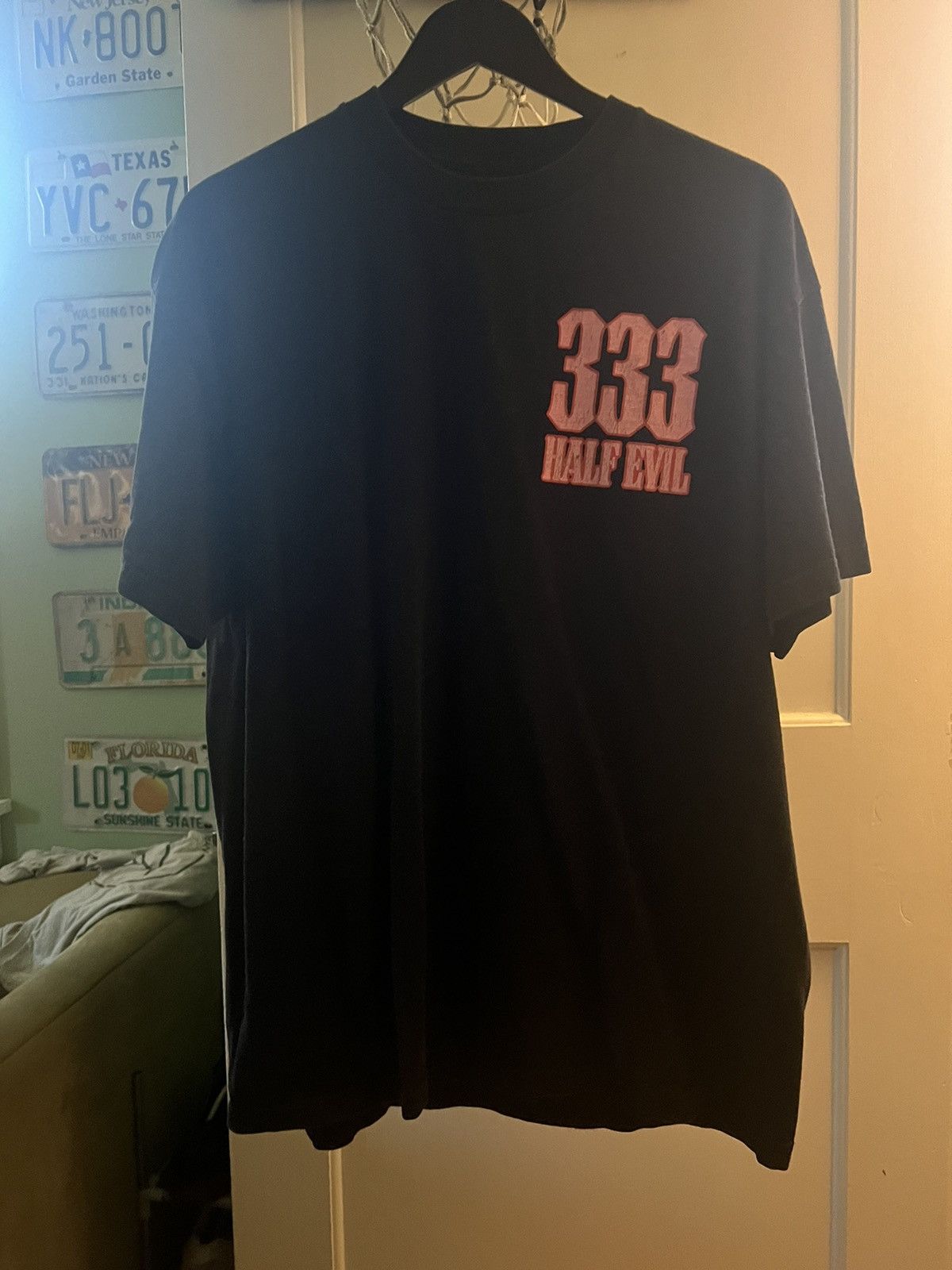 Half Evil Black 333 pink logo tee Size US XL / EU 56 / 4 - 1 Thumbnail