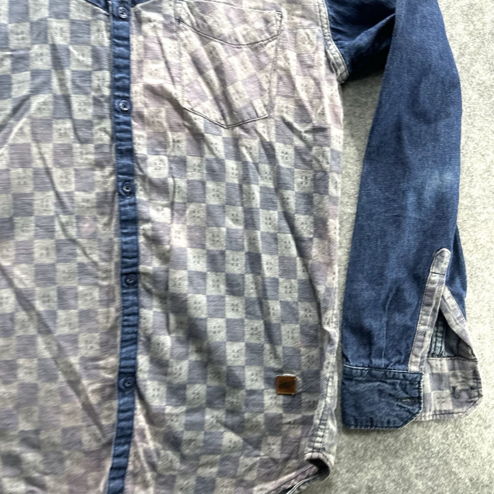 Vintage VINTAGE Campus Sutra Shirt Mens M 90s Denim Floral Button Up Blue 70s 90s Style Mens M Size US M / EU 48-50 / 2 - 6 Thumbnail