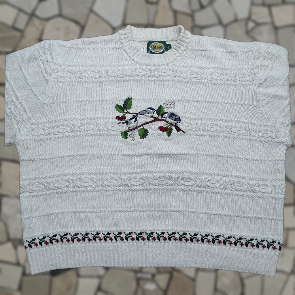Vintage VINTAGE Cabela's Sweater Women's XL Cream Embroidered Bird Pullover Knit Crew Neck Chunky Knit Worthy for Travel Casual 90s Outdoor Winter Size XL / US 12-14 / IT 48-50 - 1 Thumbnail