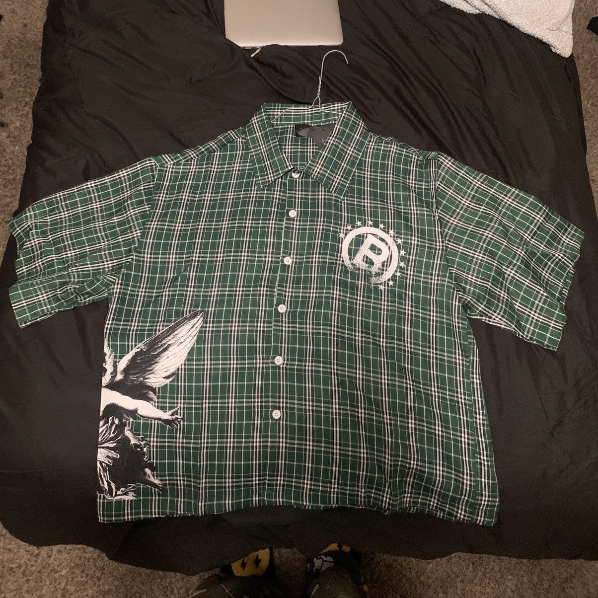 Other Angle Baby Green & Black button up Size US S / EU 44-46 / 1 - 1 Thumbnail