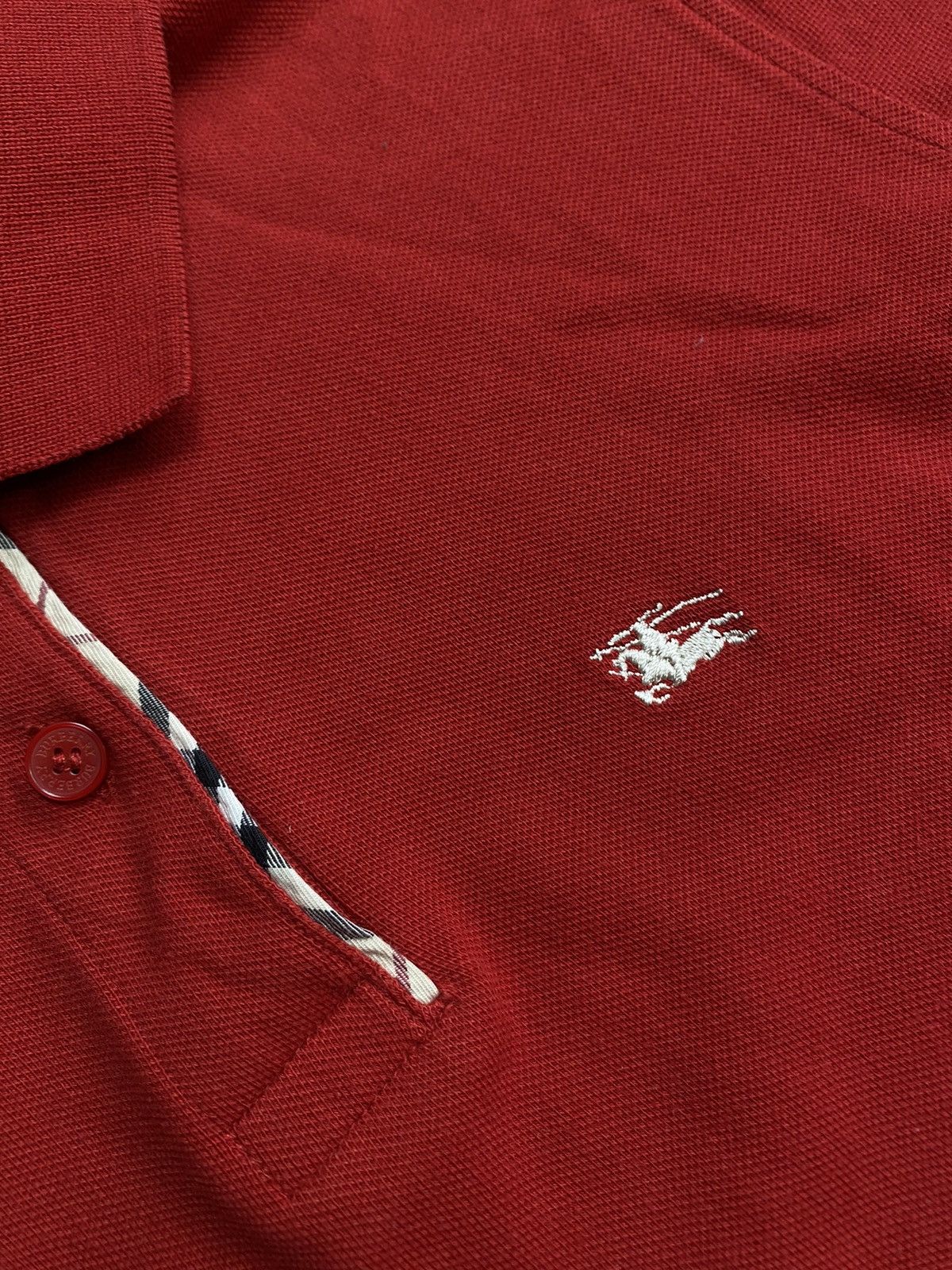 Burberry × Designer 🚨Burberry Polos Tee Embroidery Logo Nova Check Inner Size M / US 6-8 / IT 42-44 - 6 Thumbnail