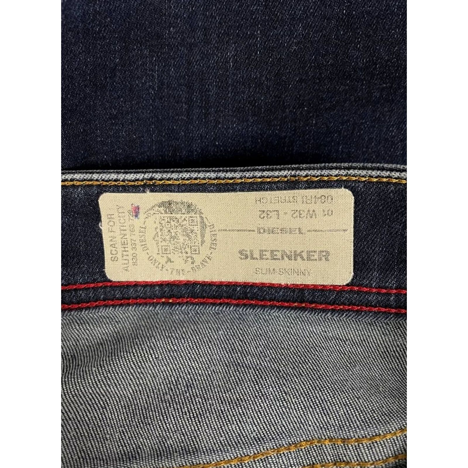Diesel Diesel Sleenker Jeans Size 32 Navy Cotton Denim Skinny Leg Zip Fly Button Mens Size US 32 / EU 48 - 3 Thumbnail