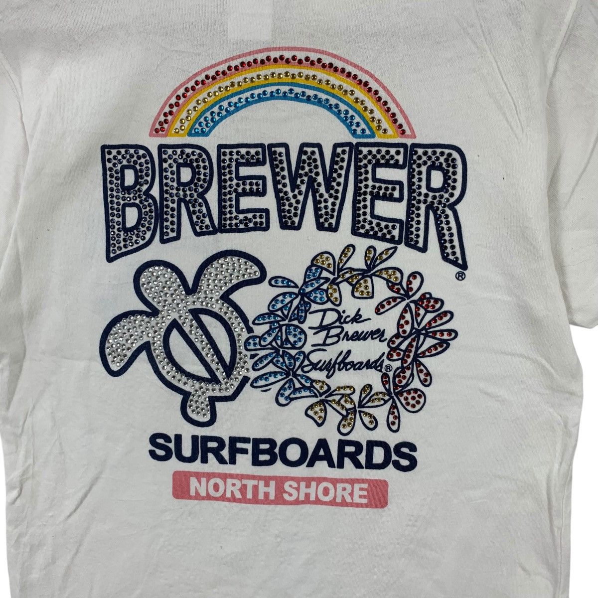 Vintage DICK BREWER SURFBOARD North Shore Embossed Tee Shirt Size S / US 4 / IT 40 - 5 Thumbnail