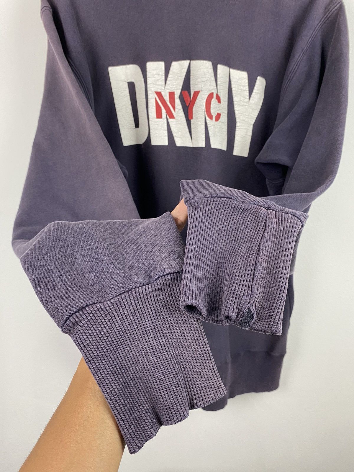DKNY × Vintage Vintage 90s DKNY Pullover Hoodie Size US L / EU 52-54 / 3 - 5 Thumbnail
