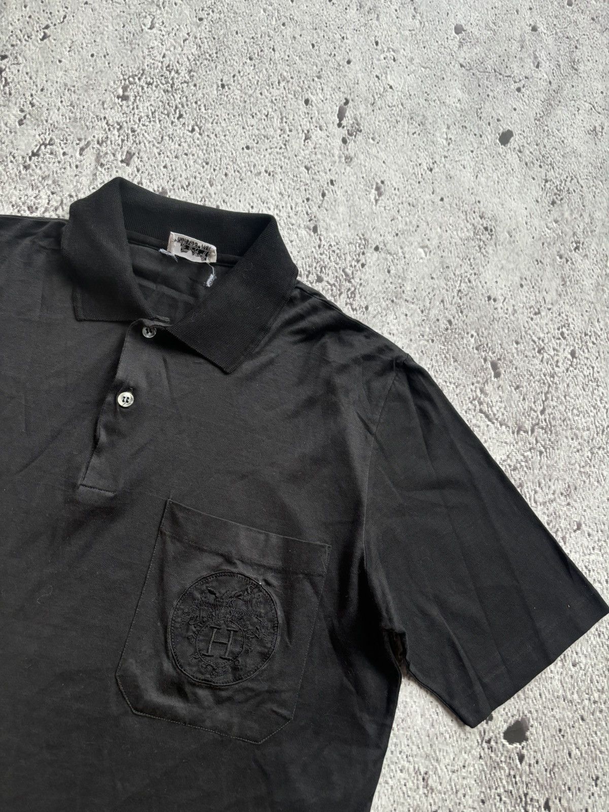 Hermes Vintage Hermes Paris Pocket black shirt Size US M / EU 48-50 / 2 - 3 Thumbnail
