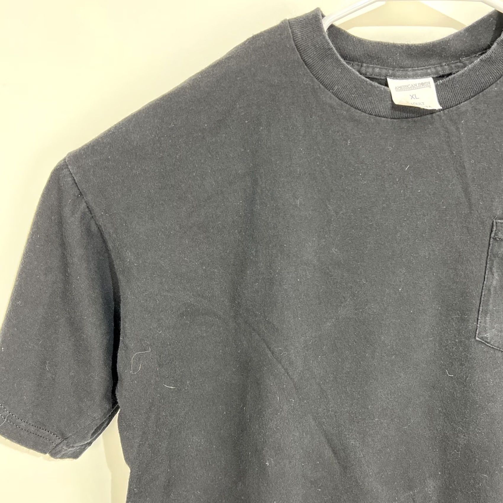 Vintage VINTAGE American Born Across America Tobacco T Shirt XL Unisex Black 1990s Grunge Pocket Doral Size US XL / EU 56 / 4 - 3 Thumbnail