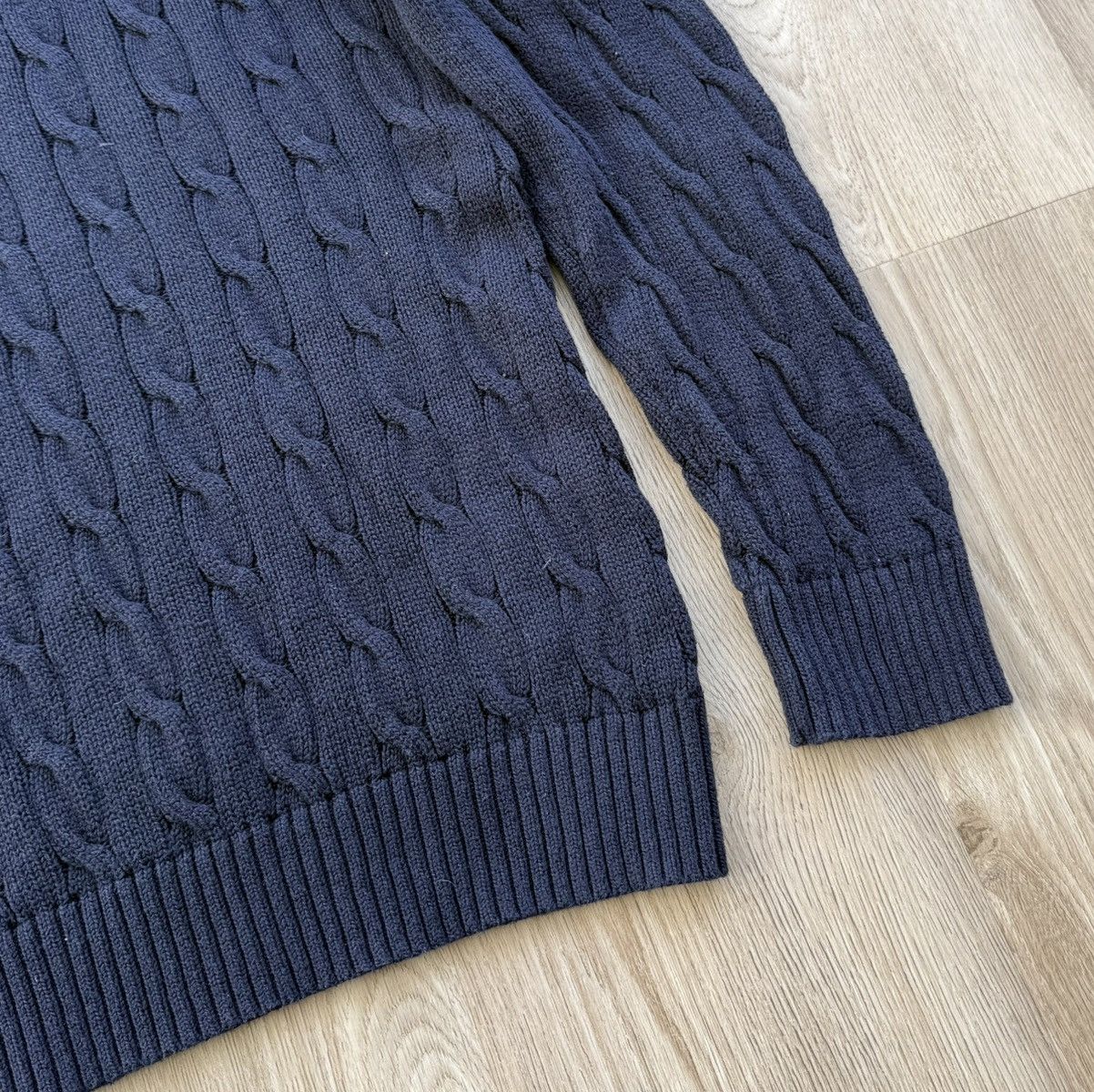 Polo Ralph Lauren Polo Ralph Lauren Navy Blue Cable Knit Sweater Size US L / EU 52-54 / 3 - 12 Thumbnail