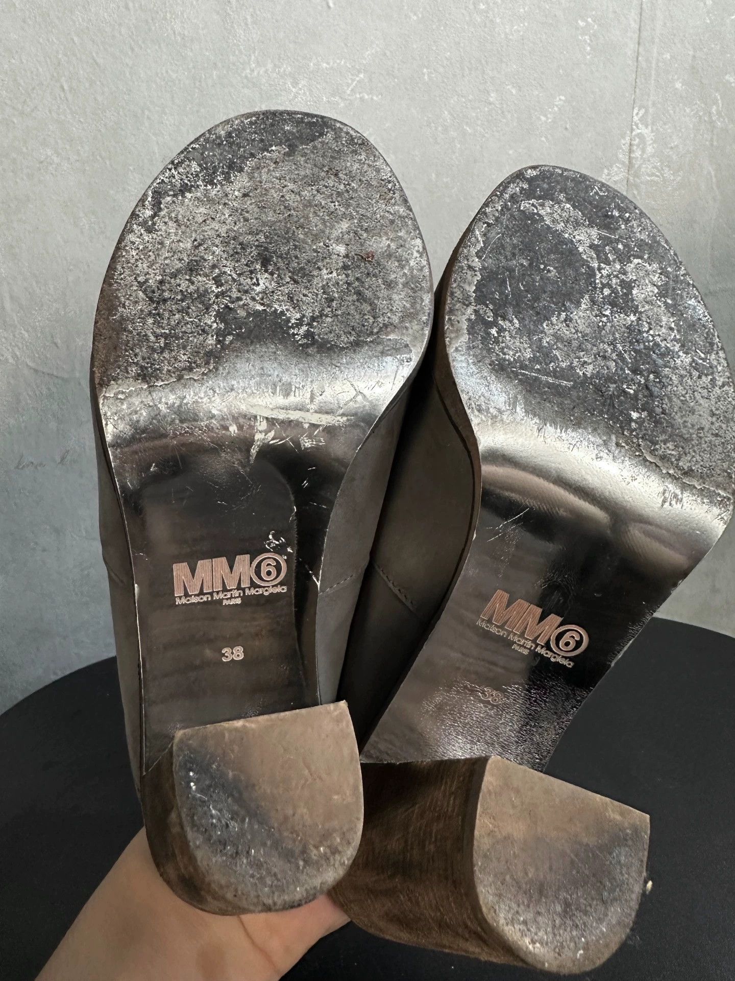 Maison Margiela Maison Margiela MM6 Open-Toe Suede High Heels Size US 7 / IT 37 - 5 Thumbnail