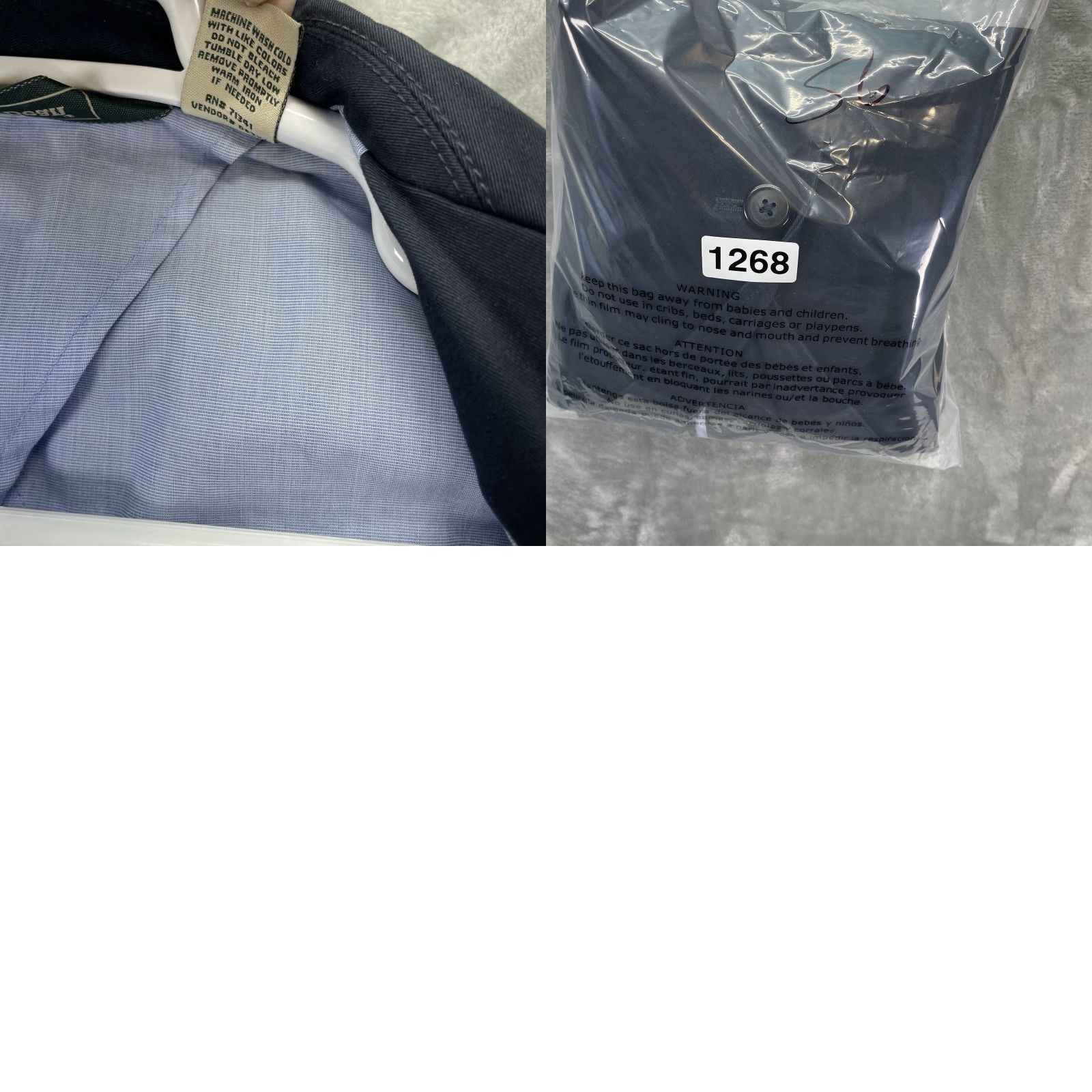 Vintage LL Bean Blazer Jacket Men 40R Coat Two-Button Single-Breasted Navy Blue Cotton Lining Casual Business Travel 44 Chest Regular Fit Mens Size 40R - 10 Thumbnail