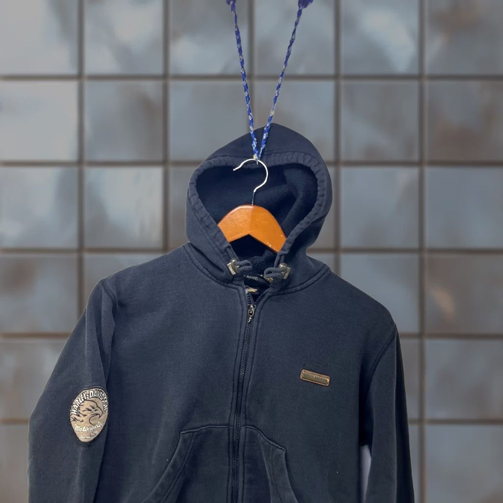Harley Davidson VINTAGE Harley-Davidson Zip Up Hoodie Y2K Women Small Sweatshirt Size S / US 4 / IT 40 - 1 Thumbnail