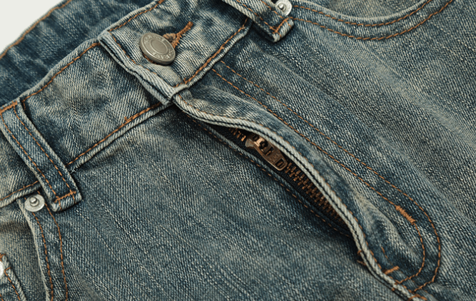 Japanese Brand × Jean American retro trend street bamboo texture heavy jeans Size US 34 / EU 50 - 5 Thumbnail