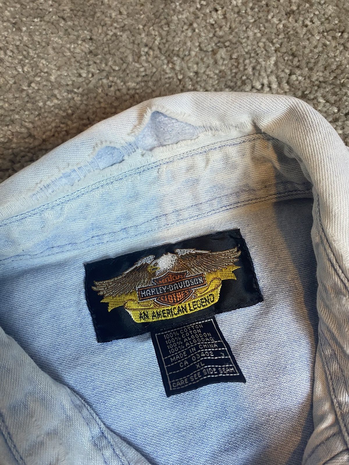 Harley Davidson × Vintage Vintage Harley Davidson Shirt Size US XL / EU 56 / 4 - 5 Thumbnail