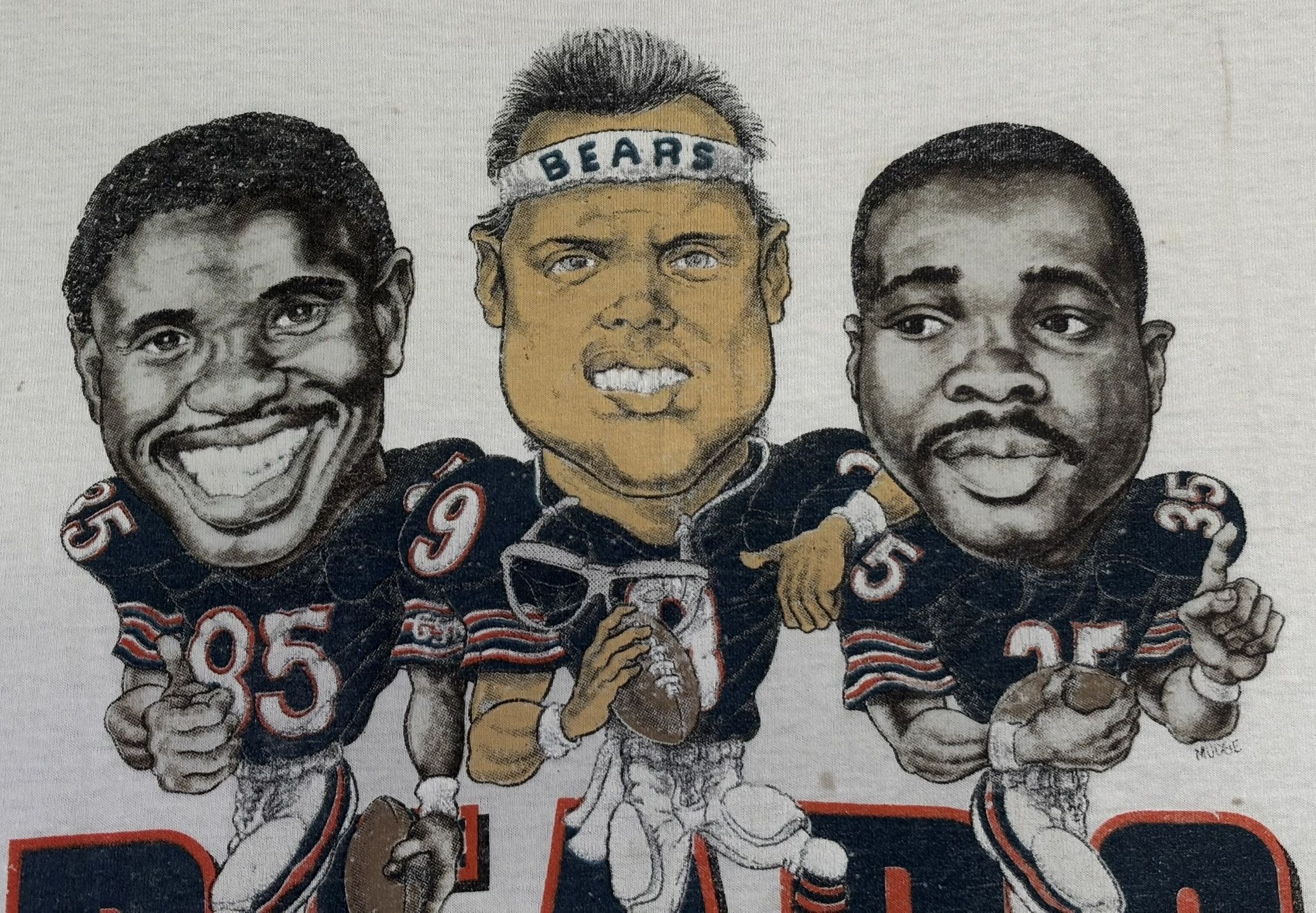 NFL × Vintage Chicago Bears 1987s NFL Screem Stars vintage T-Shirt Size US XL / EU 56 / 4 - 7 Thumbnail