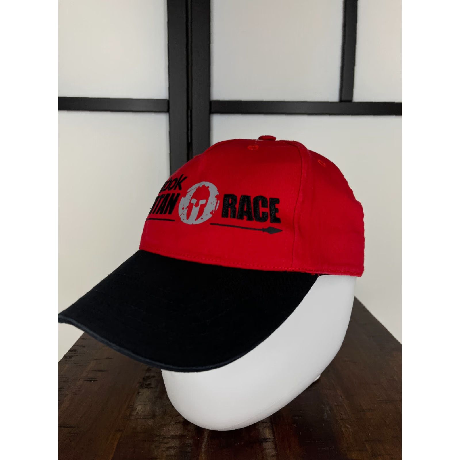 Reebok VINTAGE Reebok Hat Cap Baseball One Size Red Cotton Twill Obstacle Course Race Logo Adjustable Unisex Adults Size ONE SIZE - 4 Thumbnail
