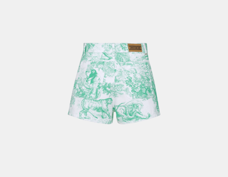 Dior o1w1db10925 442P30 Dioriviera Short in White/Aquamarina Size 26" / US 2 / IT 38 - 2 Thumbnail