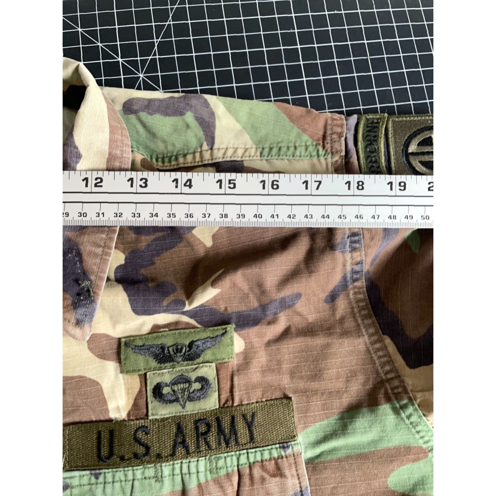 Vintage VINTAGE Army Woodland Camo Hot Weather Combat Jacket Adult Medium Camouflage Patch Mens Jacket Size US M / EU 48-50 / 2 - 7 Thumbnail