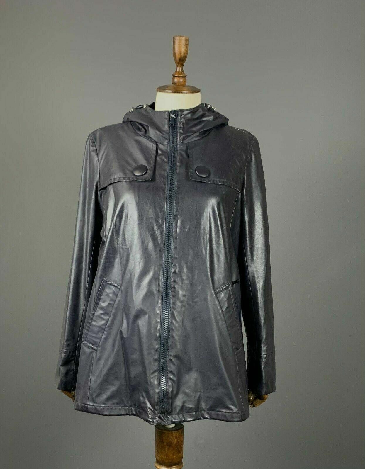Paul & Shark Yachting Black Full Zip Nylon Jacket Size M