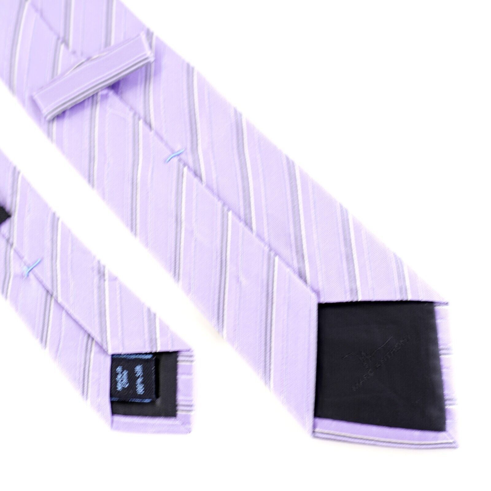 Marc Anthony Marc Anthony Purple Striped Woven Skinny Silk Tie Size ONE SIZE - 5 Thumbnail