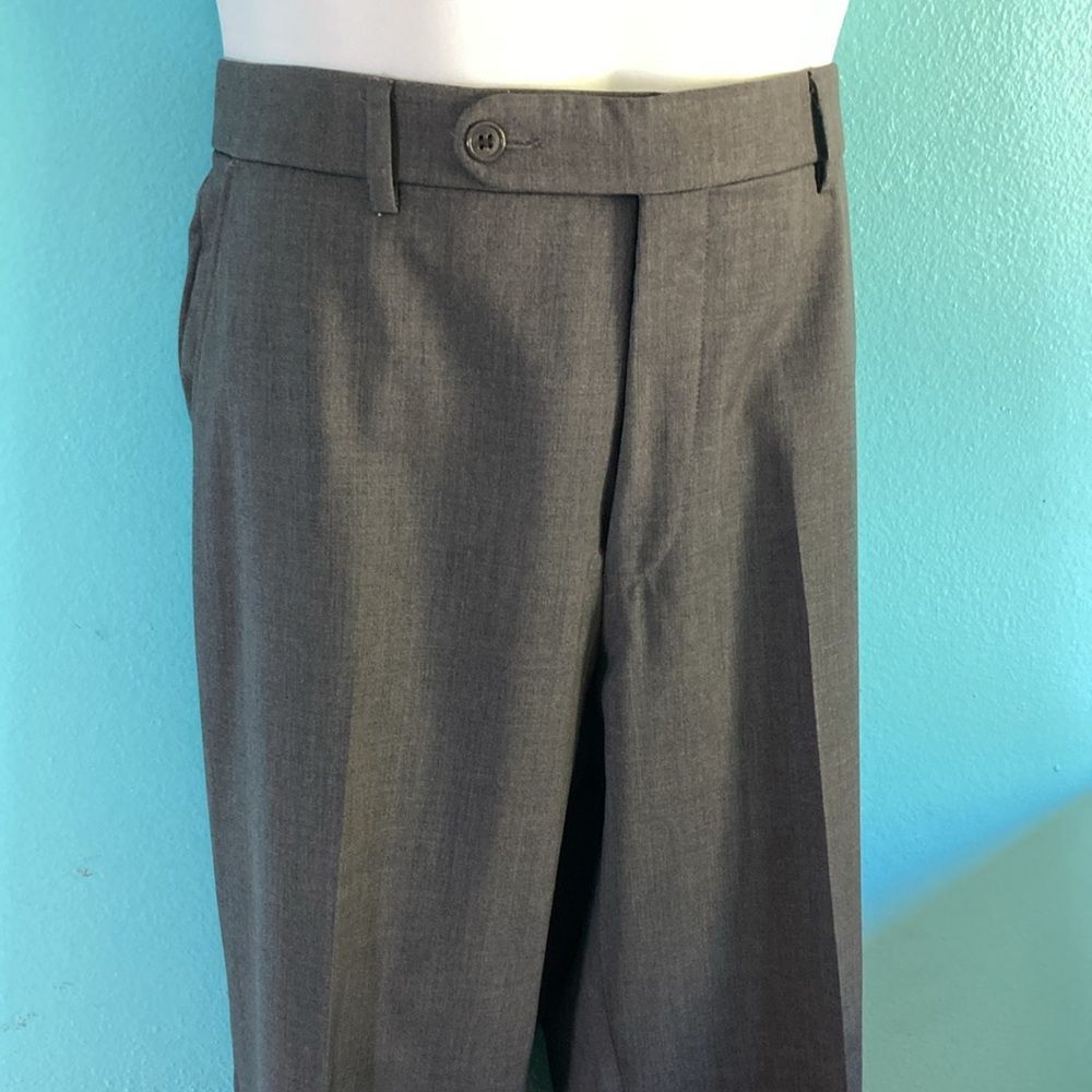 Other Ballin Wool Super 120's Gray Cuffed Mens Dress Pants Size 3 Size US 35 - 1 Thumbnail