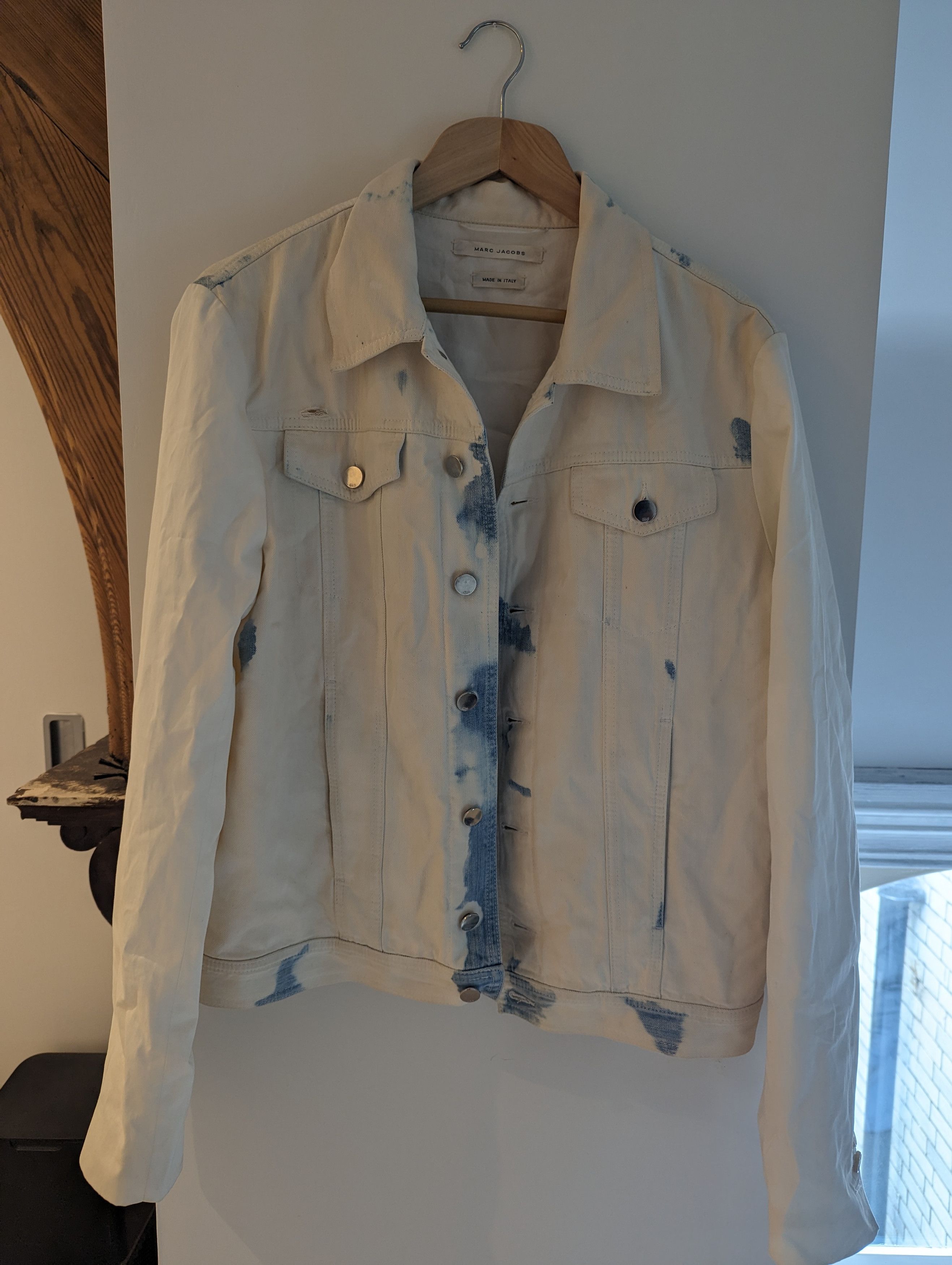 Acid Wash Denim With Silk Sleeves