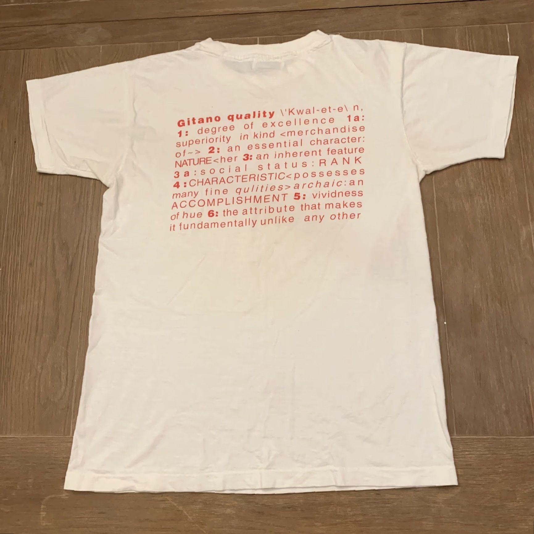 Vintage VINTAGE Gitano T-Shirt Shirt Men Sz L White 2 Sided Definition Stitch Mens Size US L / EU 52-54 / 3 - 6 Thumbnail