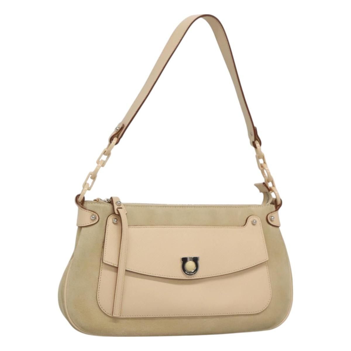 Salvatore Ferragamo Salvatore Ferragamo Gancini Shoulder Bag Suede Size ONE SIZE - 1 Thumbnail