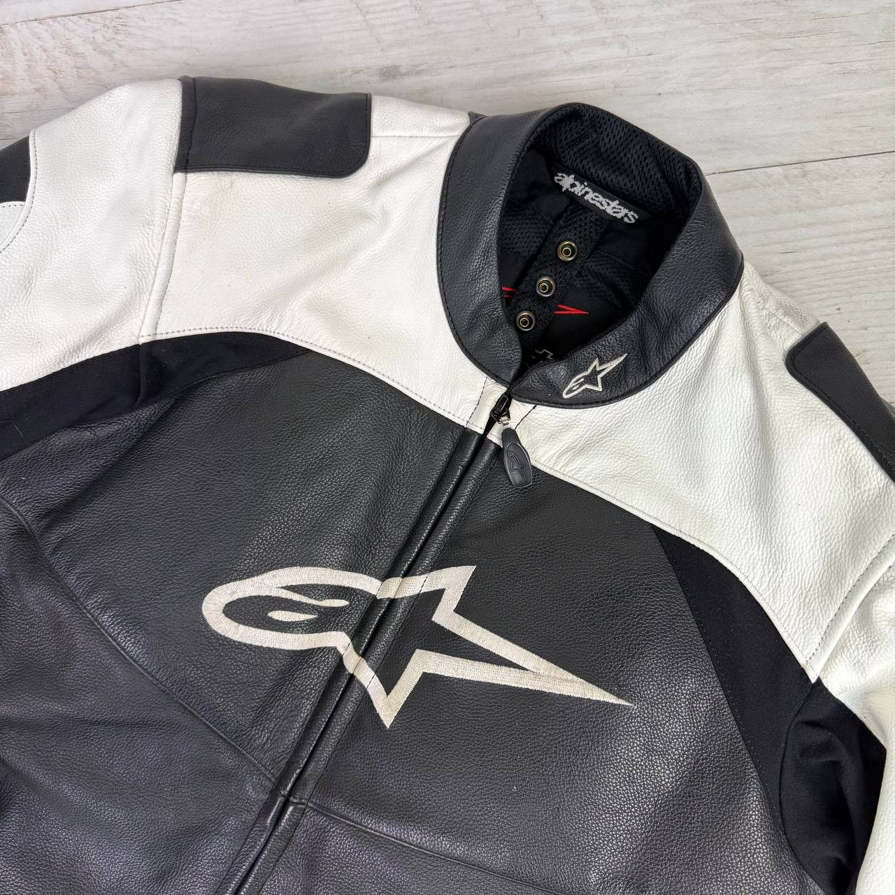 Alpinestars Alpiestars Leather Jacket Moto Armoured Padded Lined Size US L / EU 52-54 / 3 - 3 Thumbnail